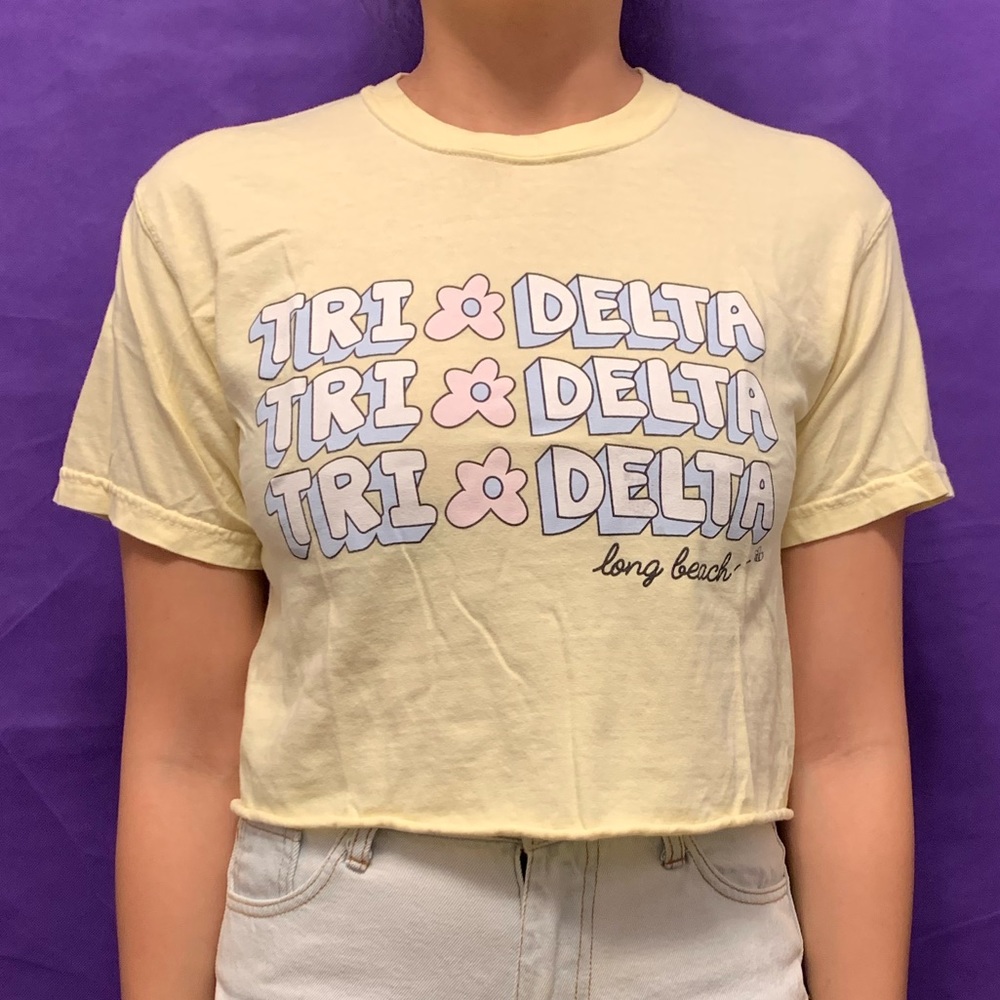 Tri Delta CSULB Crop Top